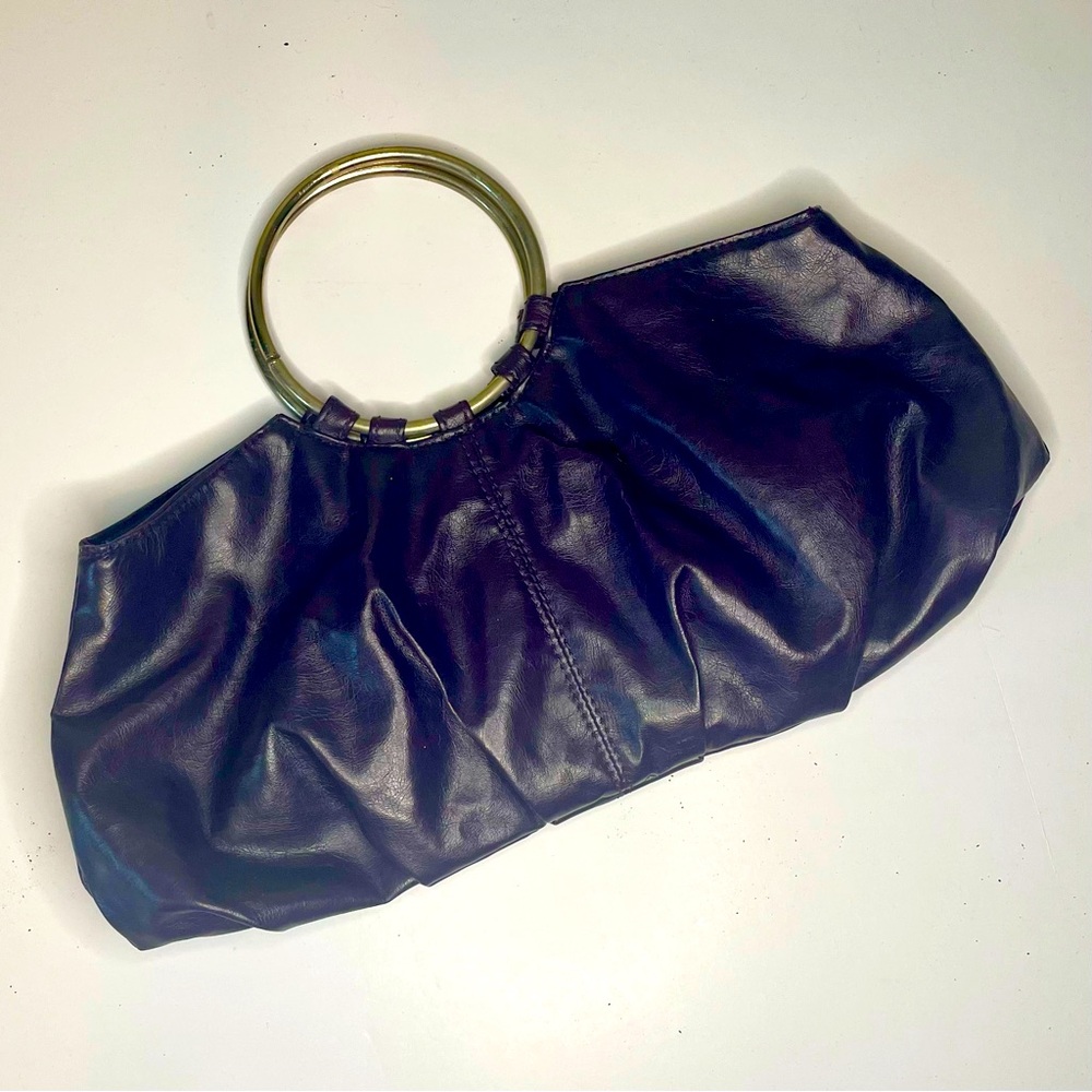 Eggplant Purple Faux Leather Purse